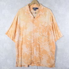 画像1: POLO Ralph Lauren "CLAYTON" パイナップル柄 レーヨンハワイアンシャツ L (1)