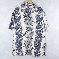 画像1: POLO Ralph Lauren "CLAYTON" 総柄 ビスコースハワイアンシャツ L (1)