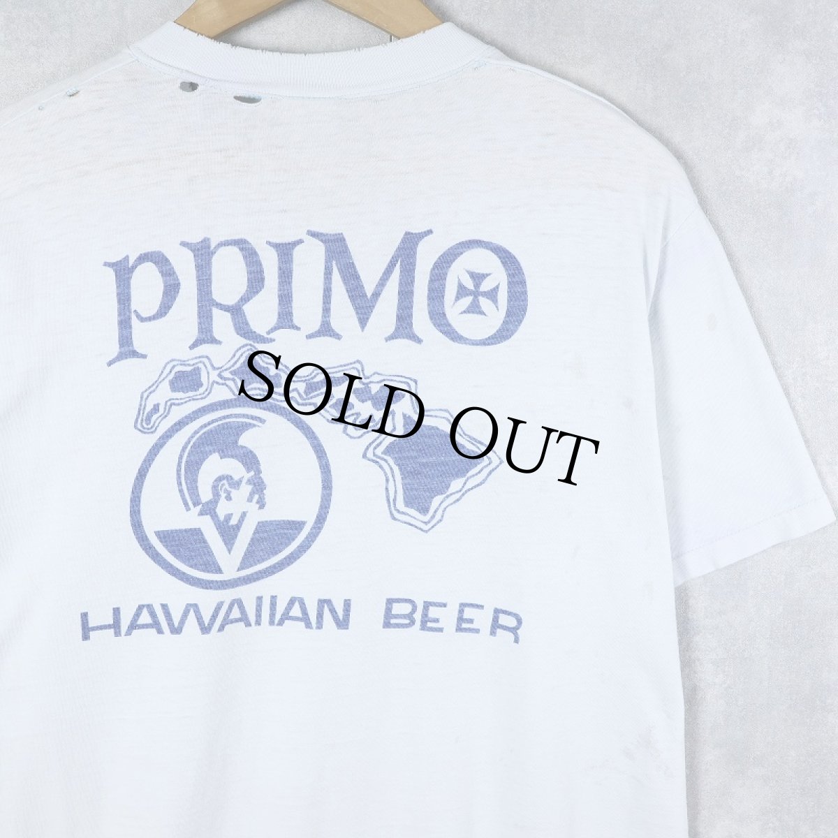 画像2: 70's "PRIMO HAWAIIAN BEER" ビールブランド プリントTシャツ L (2)