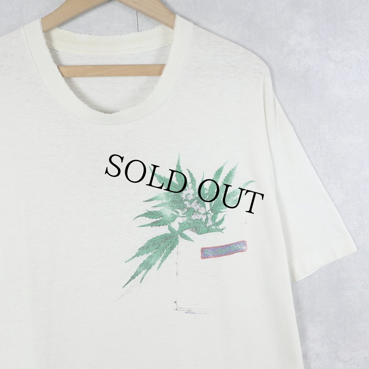 画像1: 80〜90's "Pocket Bud" ガンジャプリントTシャツ (1)