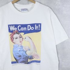 画像1: 90's USA製 "We Can Do It!" 第二次世界大戦 ポスタープリントTシャツ L (1)