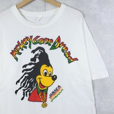 画像1: 2000's "Mickey Gone dread" キャラクターパロディプリントTシャツ (1)