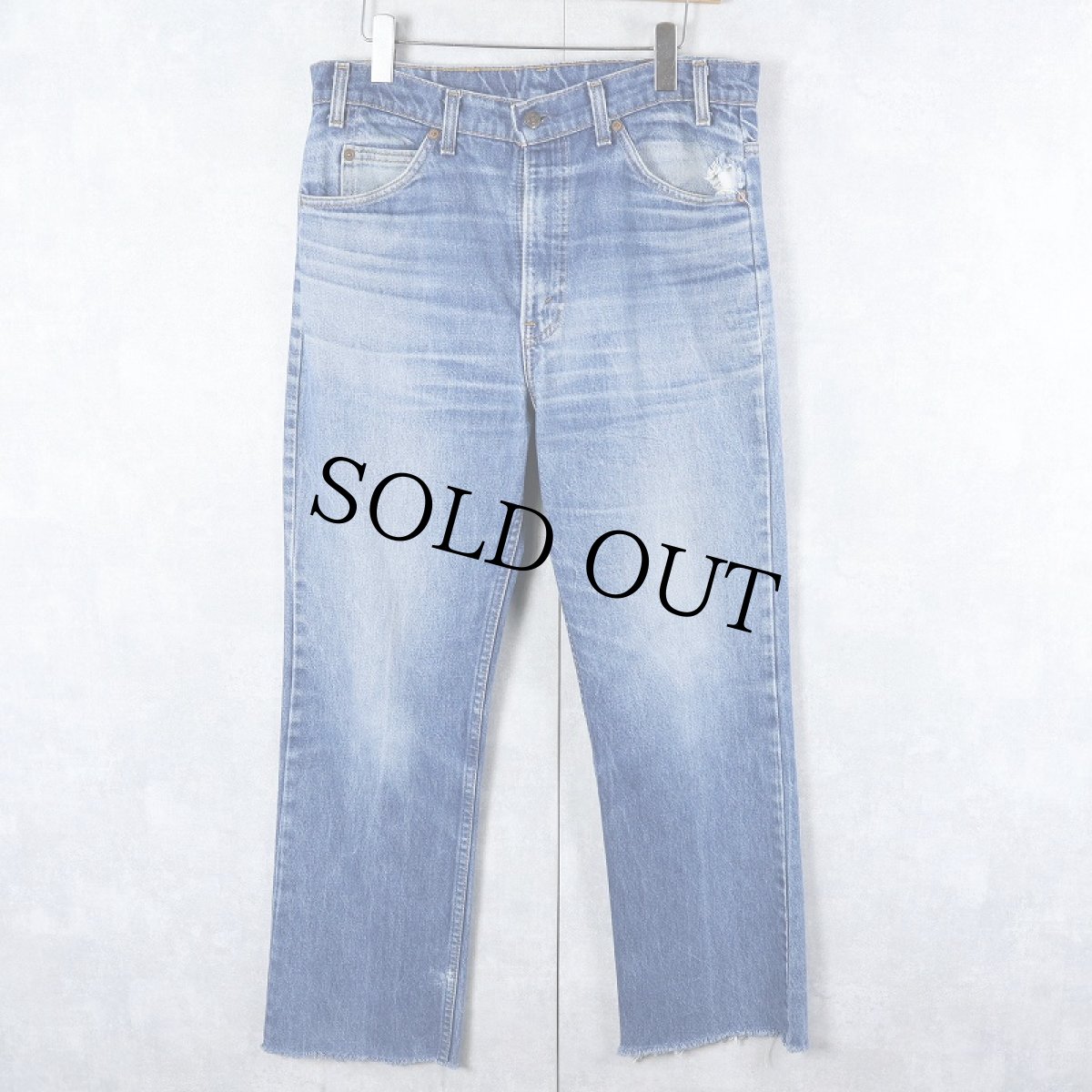 画像1: 90's Levi's 517 USA製 オレンジタブ カットオフデニムパンツ W34 (1)