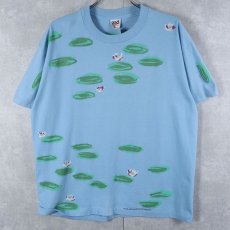 画像1: 90's THE ART INSTITUTE OF CHICAGO USA製 睡蓮モチーフ アートプリントTシャツ L (1)
