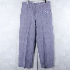 画像1: 50〜60's FRENCH MILITARY リネンセーラーパンツ "ワンウォッシュ" DEADSTOCK 【W33 L29】 (1)