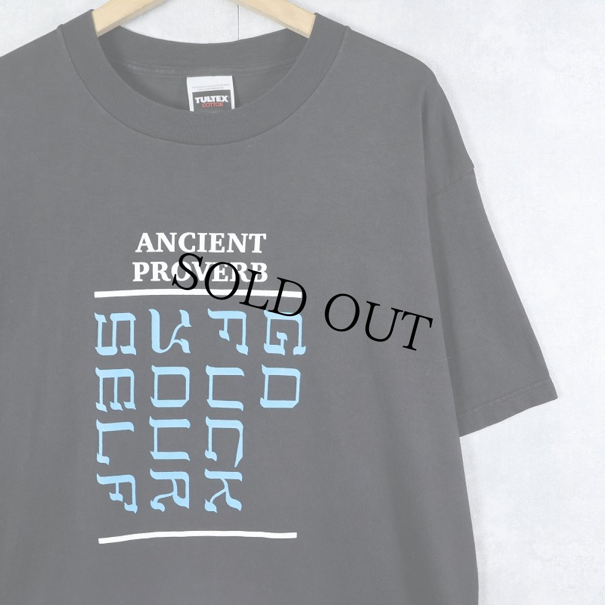 画像1: Accient Proverb "GO FUCK YOUR SELF" ギミックプリントTシャツ BLACK L (1)