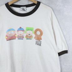 画像1: 【SALE】 2000's SOUTH PARK キャラクタープリント リンガーTシャツ 2X (1)