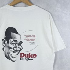 画像1: Duke Ellington "DOWN BEAT" ピアノ奏者プリントTシャツ L (1)