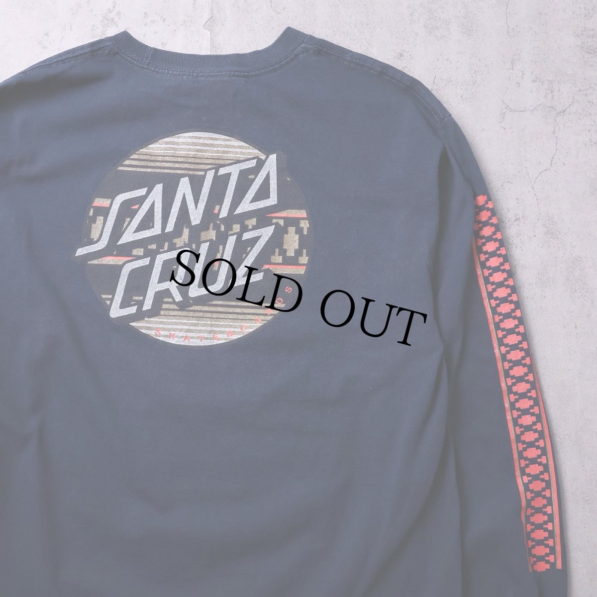 画像2: SANTA CRUZ ロゴプリントロンT NAVY M (2)