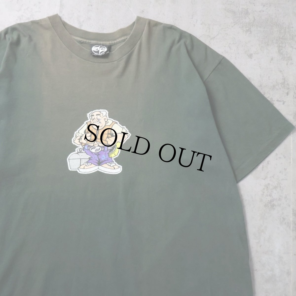 画像1: 90's Split "SUPPORT YOUR LOCAL 500" イラストプリントTシャツ XXL (1)
