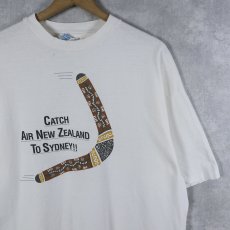 画像1: 90's air new zealand USA製 "CATCH AIR NEW ZEALAND TO SYDNEY!!" 航空会社プリントTシャツ XL (1)