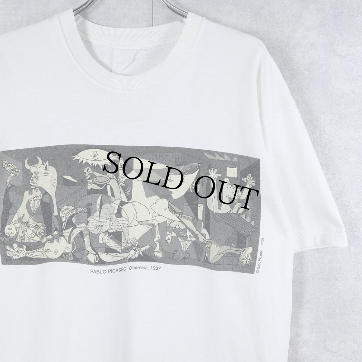 画像1: 2000's Pablo Picasso "Guernica" アートプリントTシャツ (1)