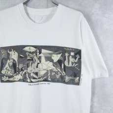 画像1: 2000's Pablo Picasso "Guernica" アートプリントTシャツ (1)