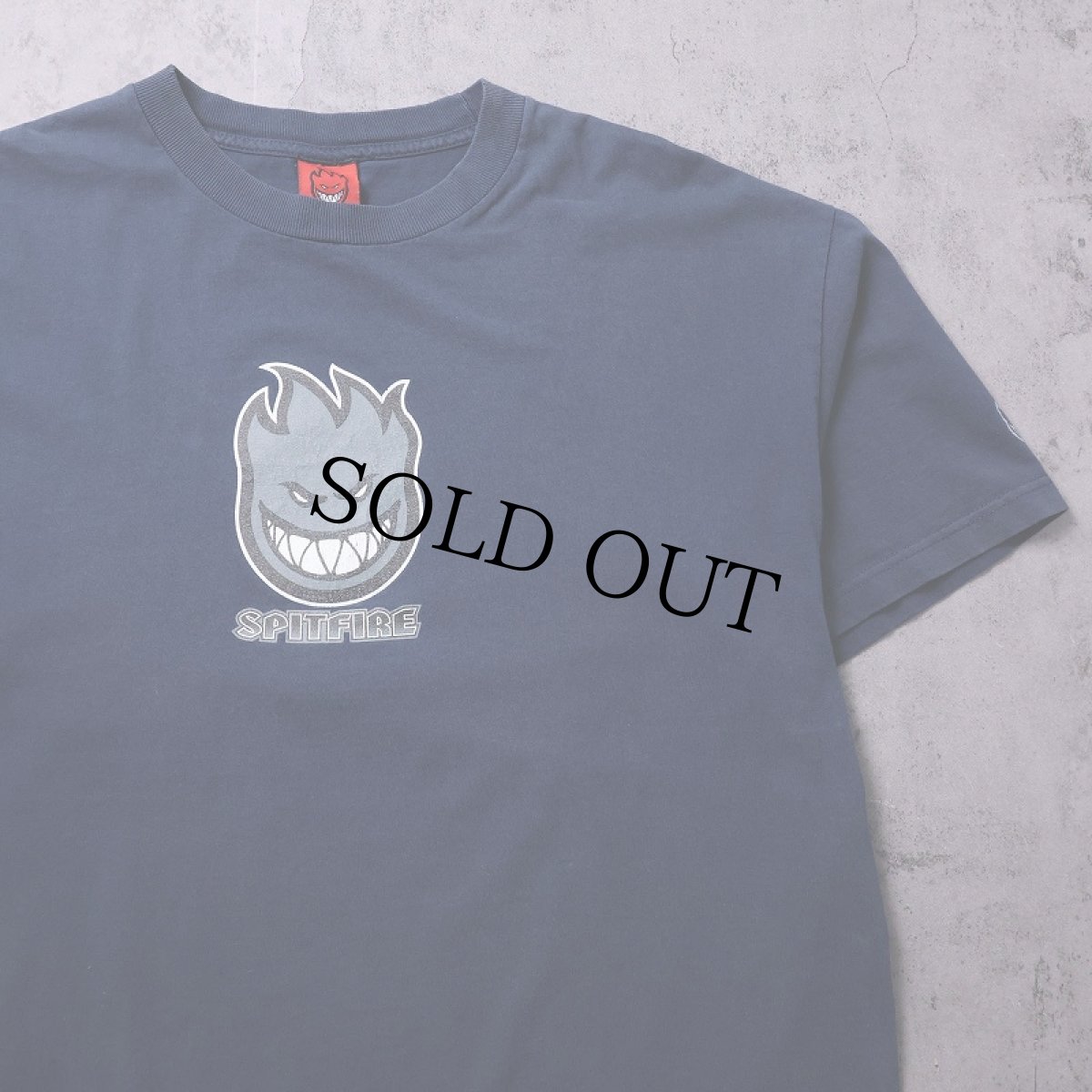 画像1: 90's SPITFIRE WHEELS ロゴプリントTシャツ NAVY  (1)