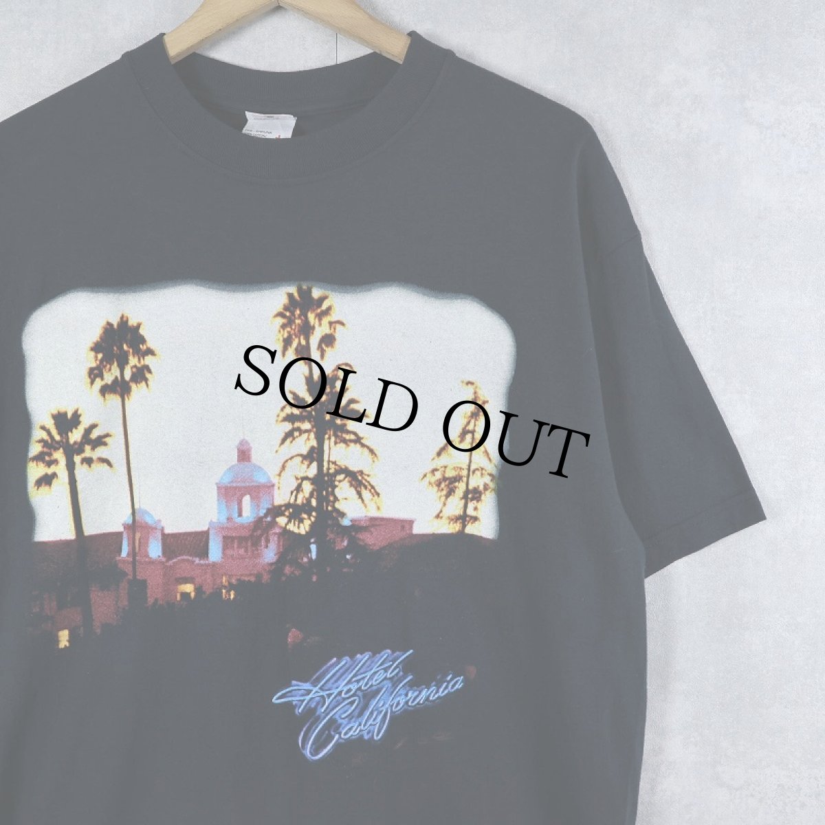 画像1: 2000's Eagles "Hotel California" ロックバンドプリントTシャツ BLACK L (1)