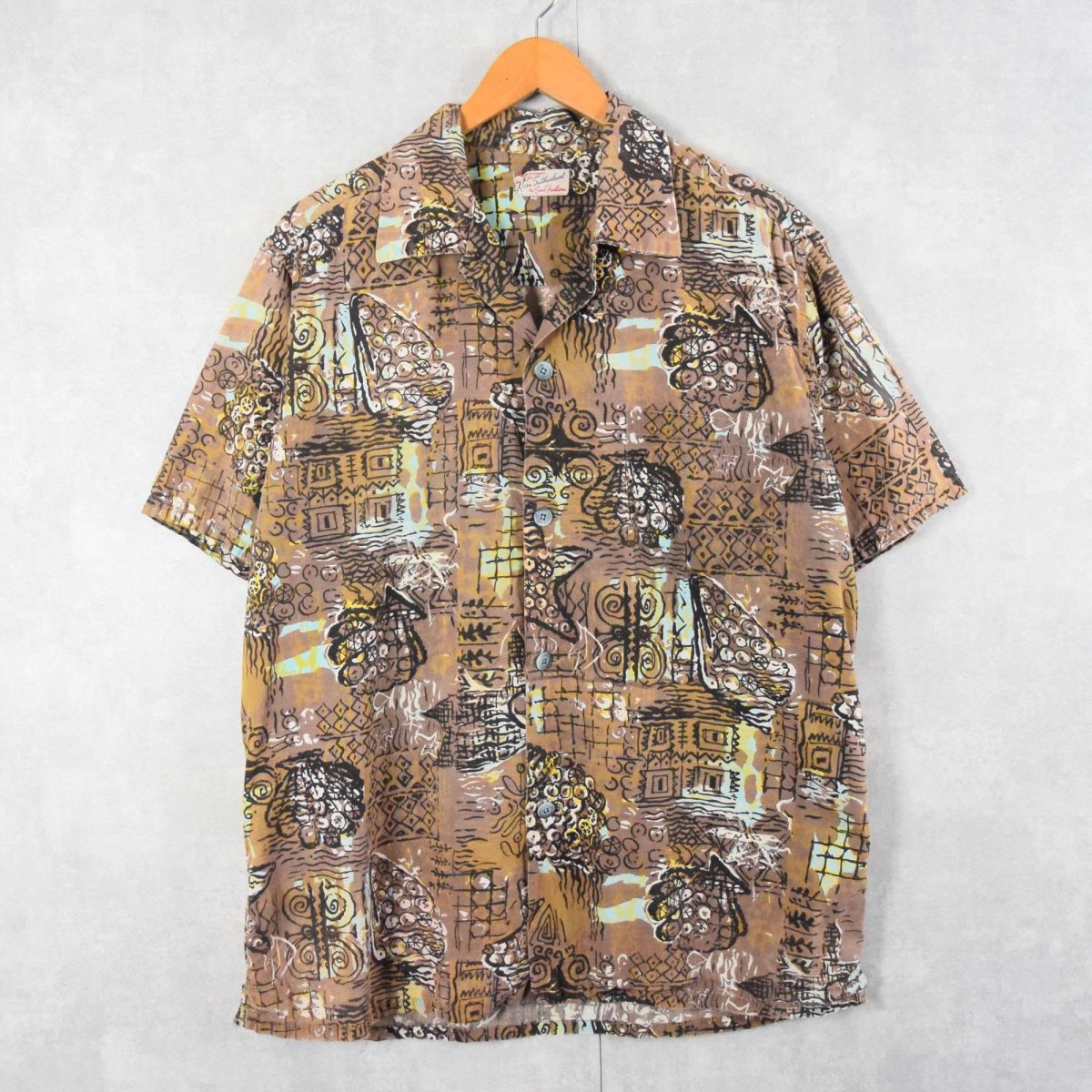 画像1: 【SALE】 60's Ross Sutherland HAWAII製 総柄 アロハシャツ (1)