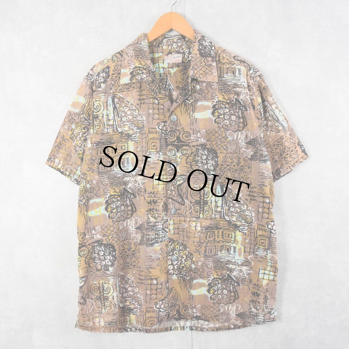 画像1: 【SALE】 60's Ross Sutherland HAWAII製 総柄 アロハシャツ (1)