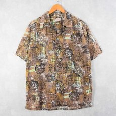 画像1: 【SALE】 60's Ross Sutherland HAWAII製 総柄 アロハシャツ (1)