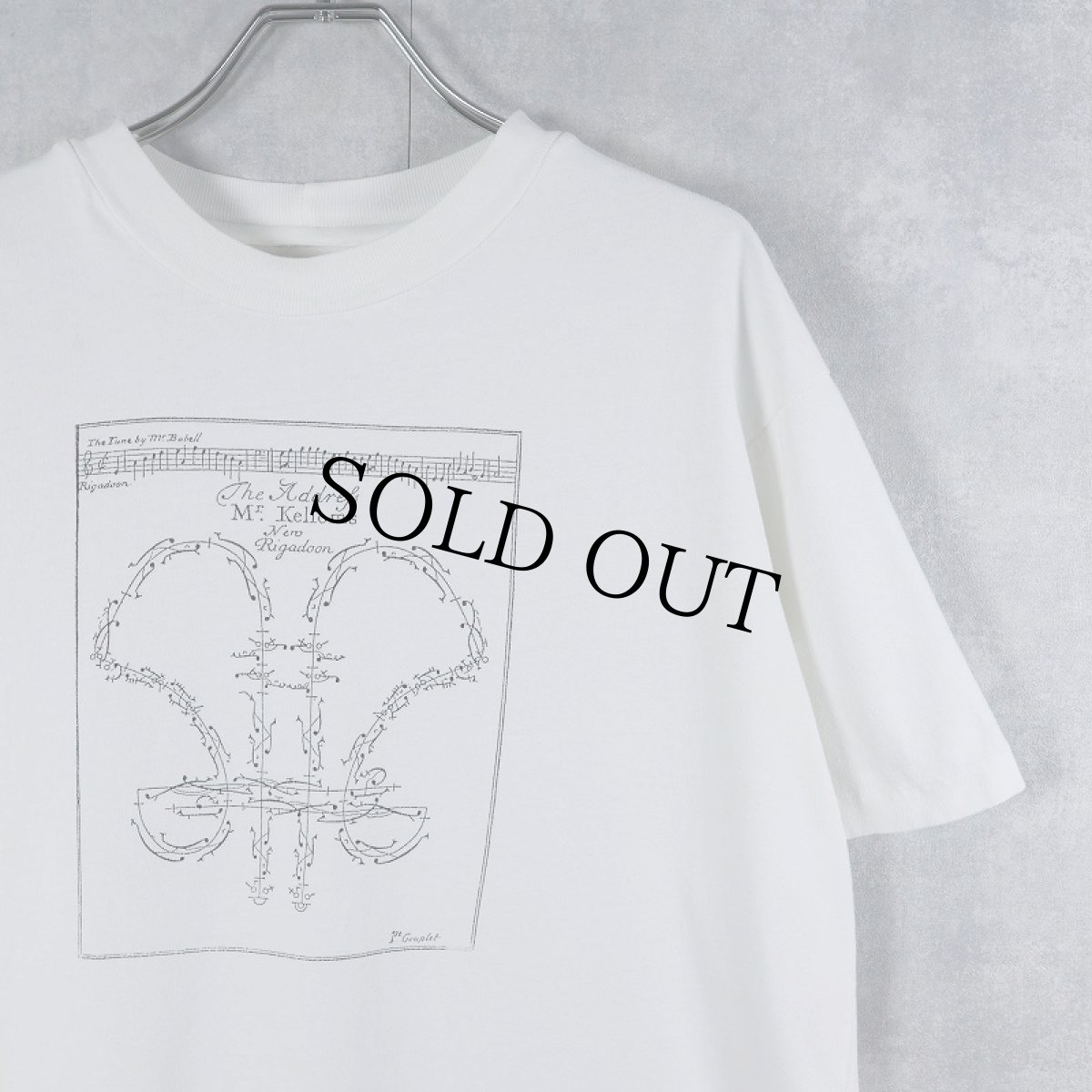 画像1: "M. Kellom's..." 舞踊譜プリントTシャツ (1)