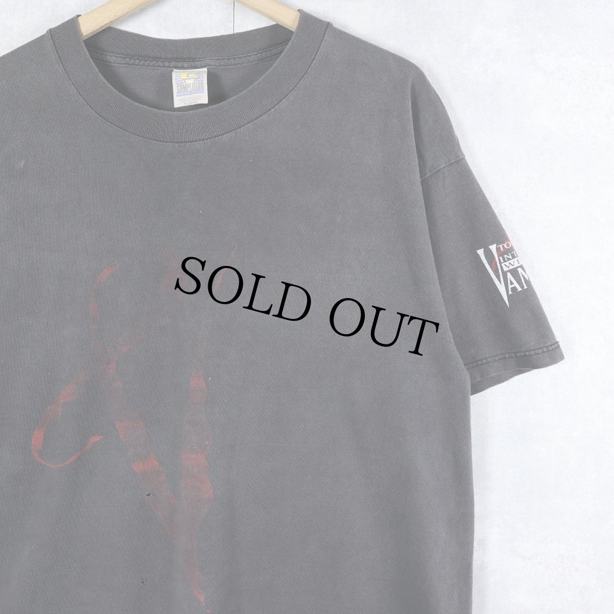画像1: 90's USA製 "Interview with the Vampire" ゴシック・ホラー映画プリントTシャツ BLACK L (1)