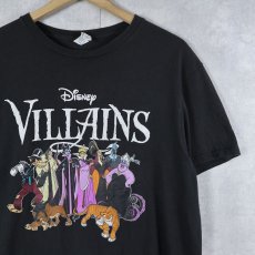 画像1: Disney VILLANS キャラクタープリントTシャツ BLACK M (1)