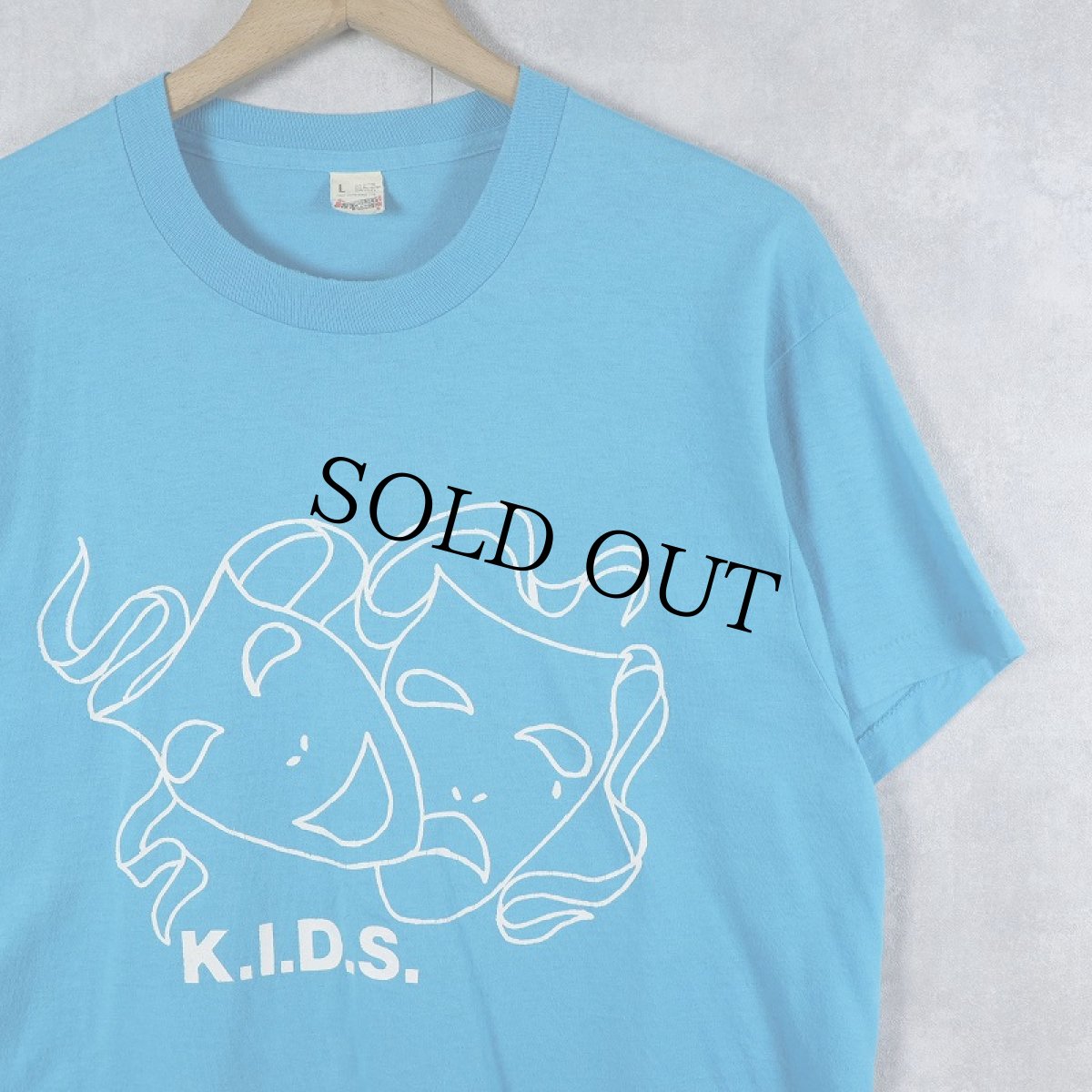 画像1: 80〜90's "Kids Involved In Drugs Suffer" ツーフェイス 薬物乱用防止キャンペーン プリントTシャツ L (1)