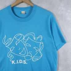 画像1: 80〜90's "Kids Involved In Drugs Suffer" ツーフェイス 薬物乱用防止キャンペーン プリントTシャツ L (1)