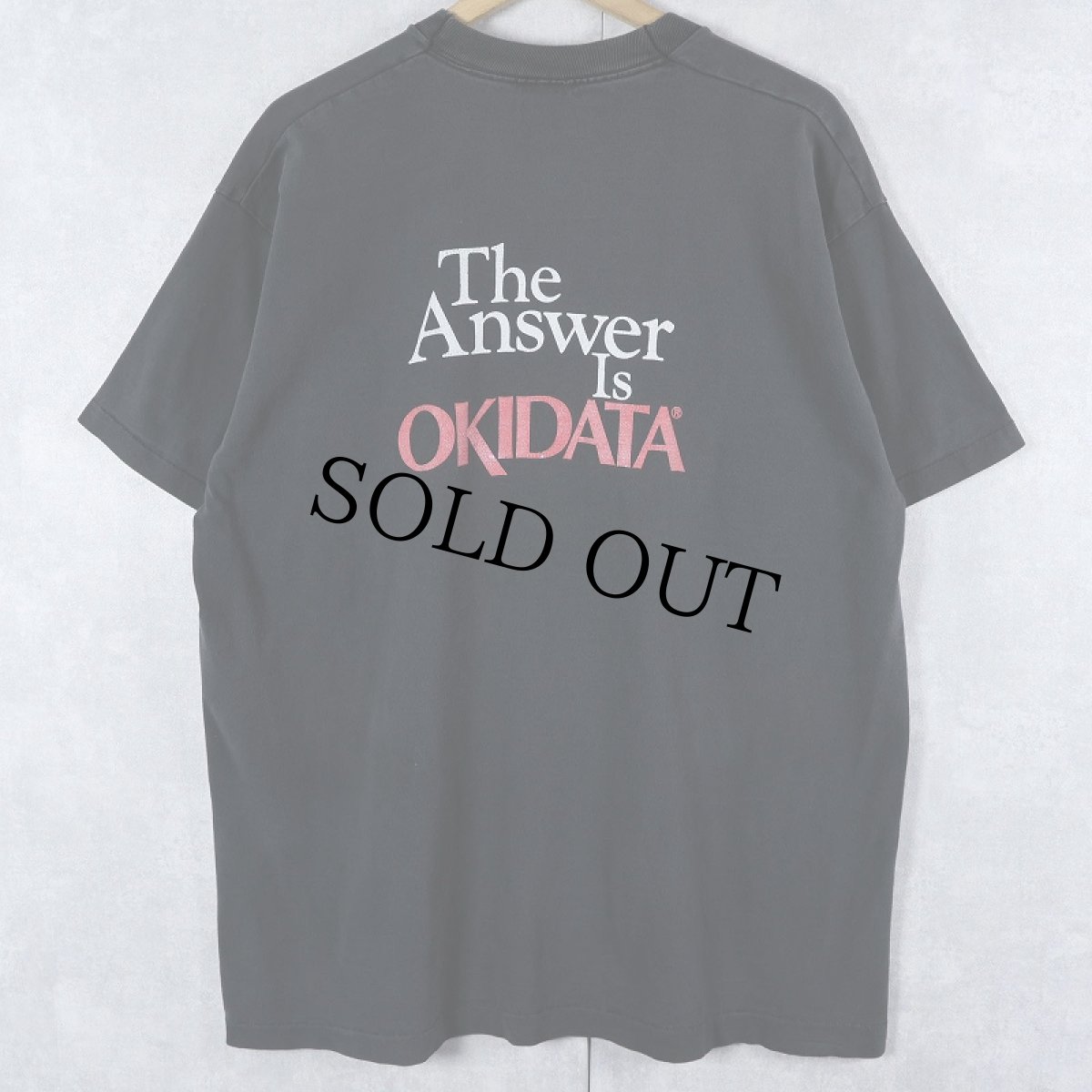 画像2: 90's OKIDATA CANADA製 プリンターメーカープリントTシャツ BLACK XL (2)