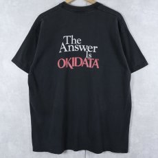 画像2: 90's OKIDATA CANADA製 プリンターメーカープリントTシャツ BLACK XL (2)
