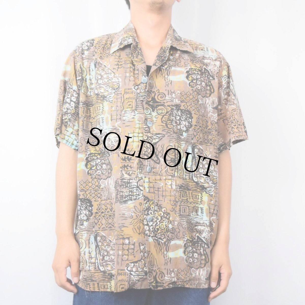 画像2: 【SALE】 60's Ross Sutherland HAWAII製 総柄 アロハシャツ (2)