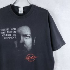 画像1: 2000's "24 TWENTY FOUR" アクションドラマプリントTシャツ BLACK L (1)