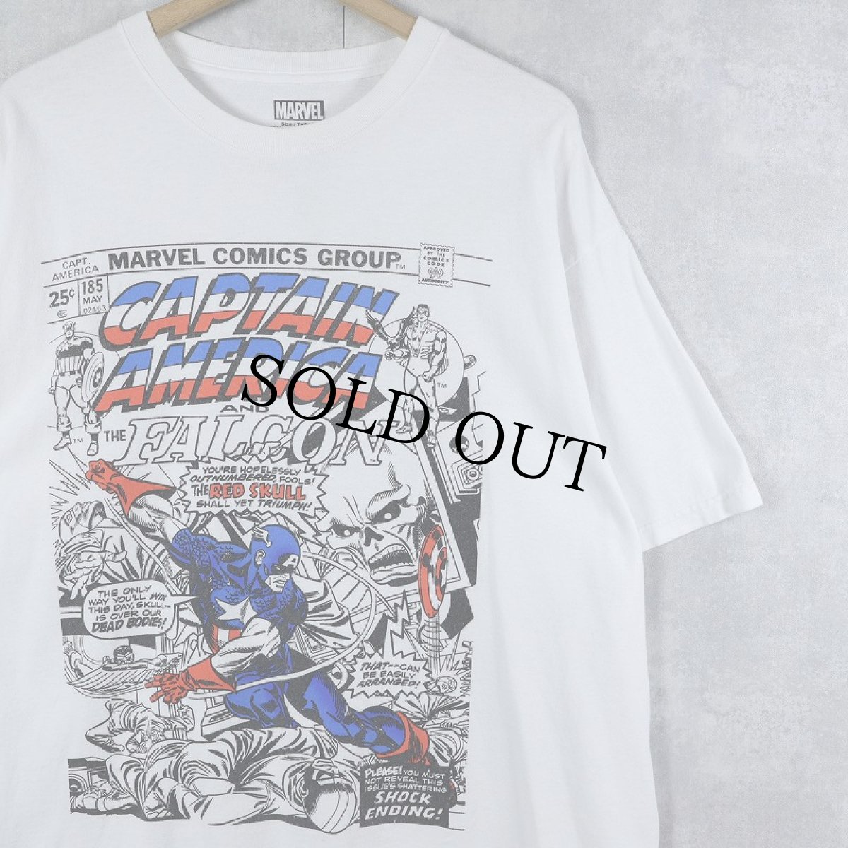 画像1: MARVEL "CAPTAIN AMERICA" アメコミキャラクター プリントTシャツ XL (1)