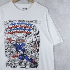 画像1: MARVEL "CAPTAIN AMERICA" アメコミキャラクター プリントTシャツ XL (1)