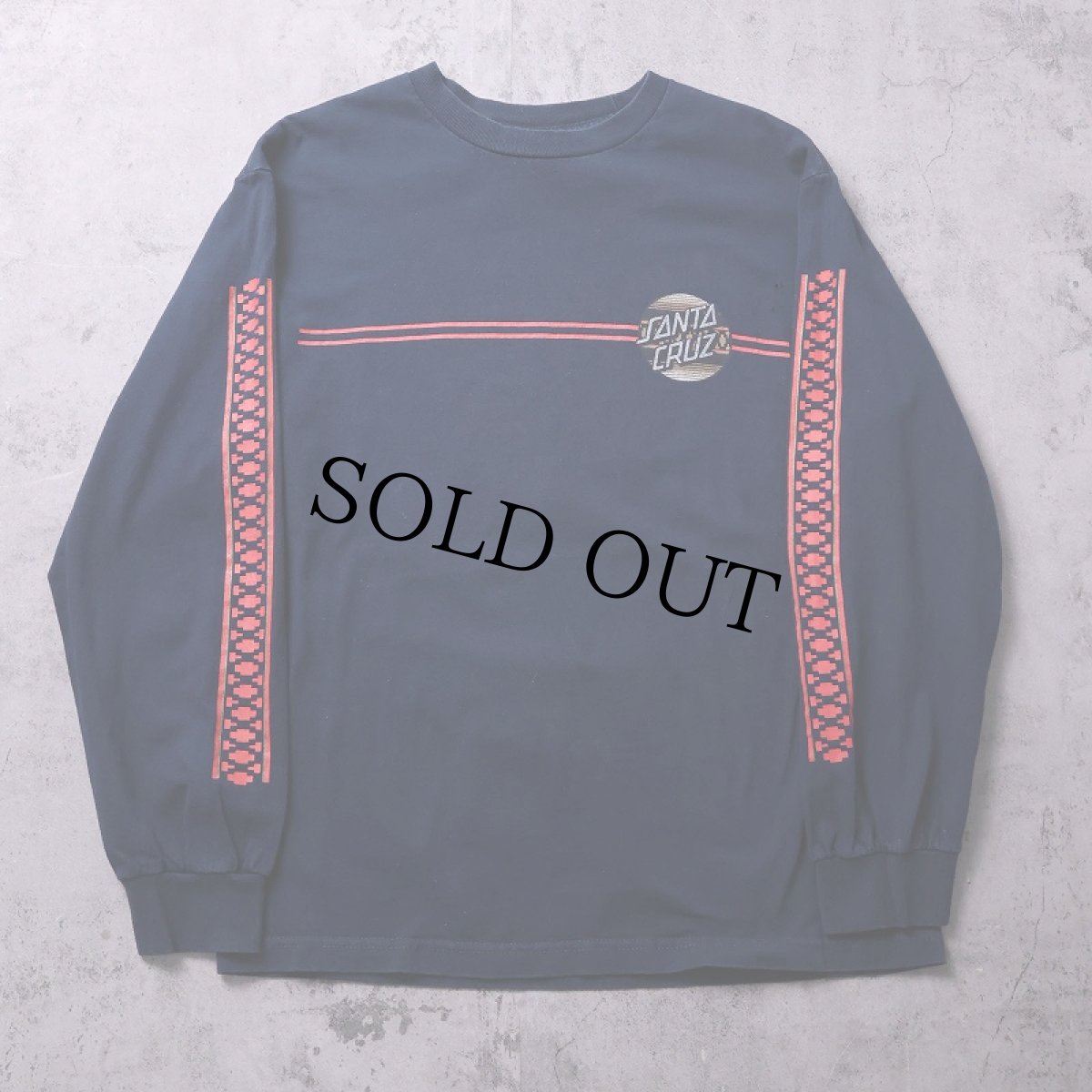 画像1: SANTA CRUZ ロゴプリントロンT NAVY M (1)