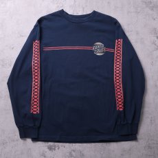 画像1: SANTA CRUZ ロゴプリントロンT NAVY M (1)