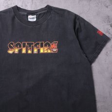 画像1: 90's〜 SPITFIRE WHEELS ロゴプリントTシャツ BLACK L (1)