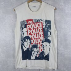 画像1: 80〜90's THE POLICE ロックバンド カットオフスリーブTシャツ M (1)