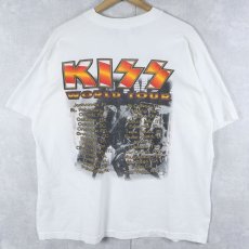 画像2: 90's KISS USA製 ヘヴィメタルバンド ツアープリントTシャツ XL (2)
