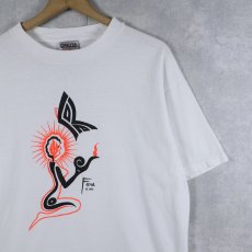 画像1: 90's Fana USA製 イラストプリントTシャツ L (1)