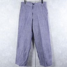 画像3: 50〜60's FRENCH MILITARY リネンセーラーパンツ "ワンウォッシュ" DEADSTOCK 【W32 L28】 (3)