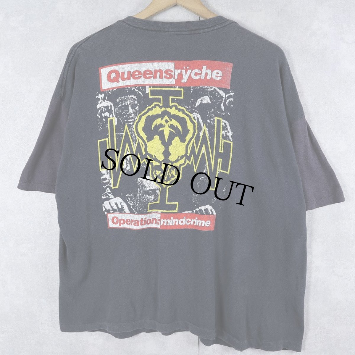 画像2: 80's Queensryche "Operation: Mindcrime" プログレッシブ・メタル・バンド アルバムTシャツ (2)