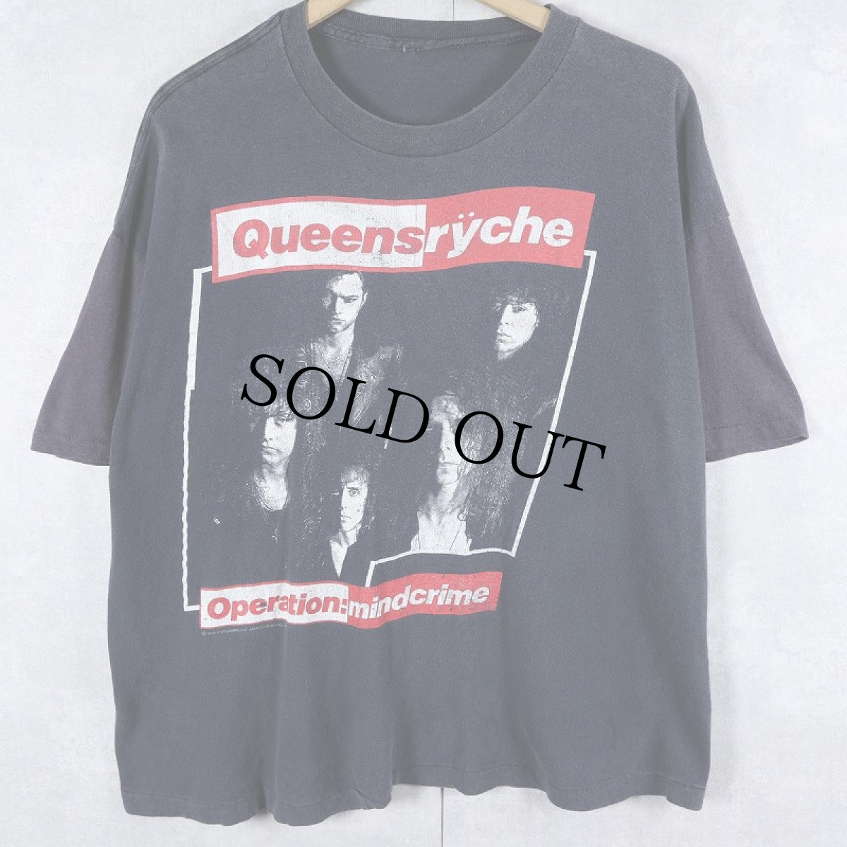 画像1: 80's Queensryche "Operation: Mindcrime" プログレッシブ・メタル・バンド アルバムTシャツ (1)