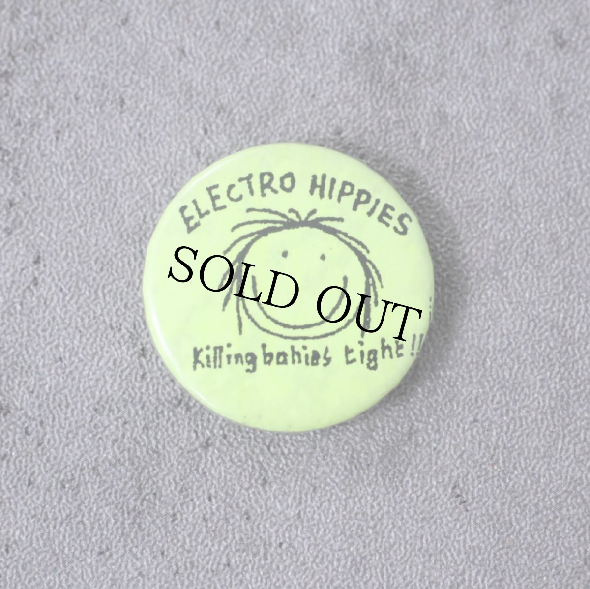 画像1: VINTAGE "ELECTRO HIPPIES" 缶バッジ (1)