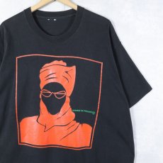 画像1: 90's "CHANGE IN PROGRESS" メッセージプリントTシャツ BLACK  (1)
