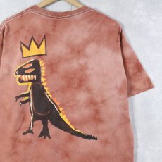 画像1: JEAN-MICHEL BASQUIAT アートプリント タイダイTシャツ L (1)