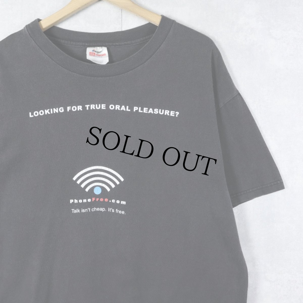 画像2: Phone Free.com "FREE SEX" プリントTシャツ BLACK L (2)