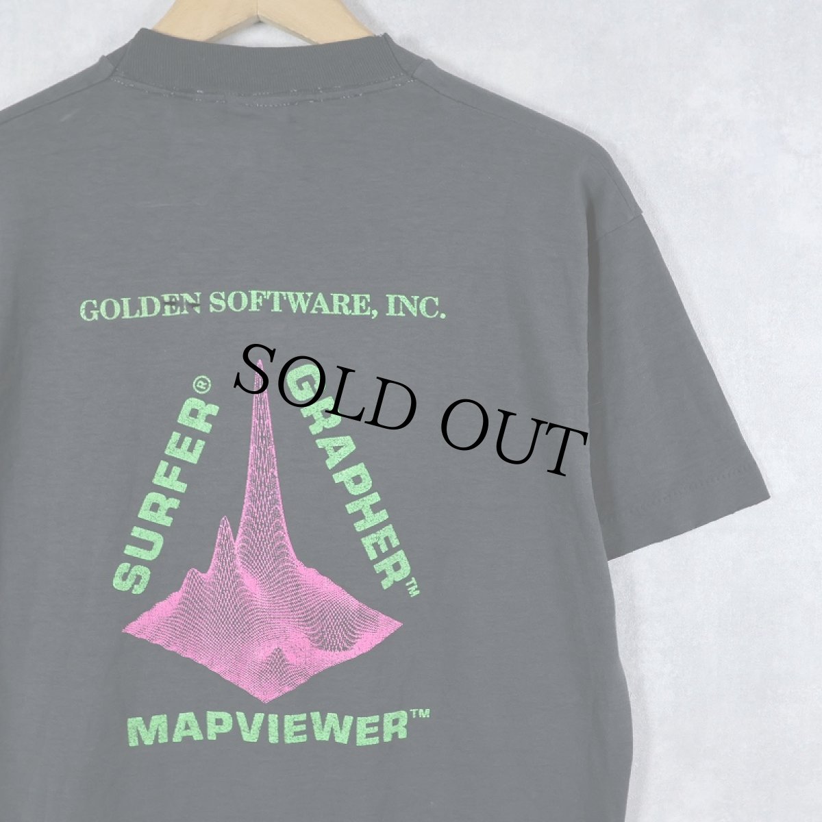 画像1: 80's GOLDEN SOFTWARE,INC. USA製 "POWERFUL FLEXIBLW EASY" テック企業プリントTシャツ BLACK L (1)
