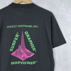 画像1: 80's GOLDEN SOFTWARE,INC. USA製 "POWERFUL FLEXIBLW EASY" テック企業プリントTシャツ BLACK L (1)