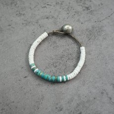 画像1: RORAN "Turquoise × HIMARAYA Shell" ブレスレット (1)