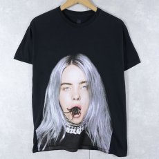 画像1: Billie Eilish "you should see me in a crown" ミュージシャンフォトプリントTシャツ BLACK M (1)